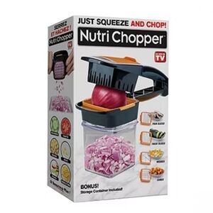 Nutri Chopper 5-in-1 Compact Portable Handheld Kitchen Slicer with Storage